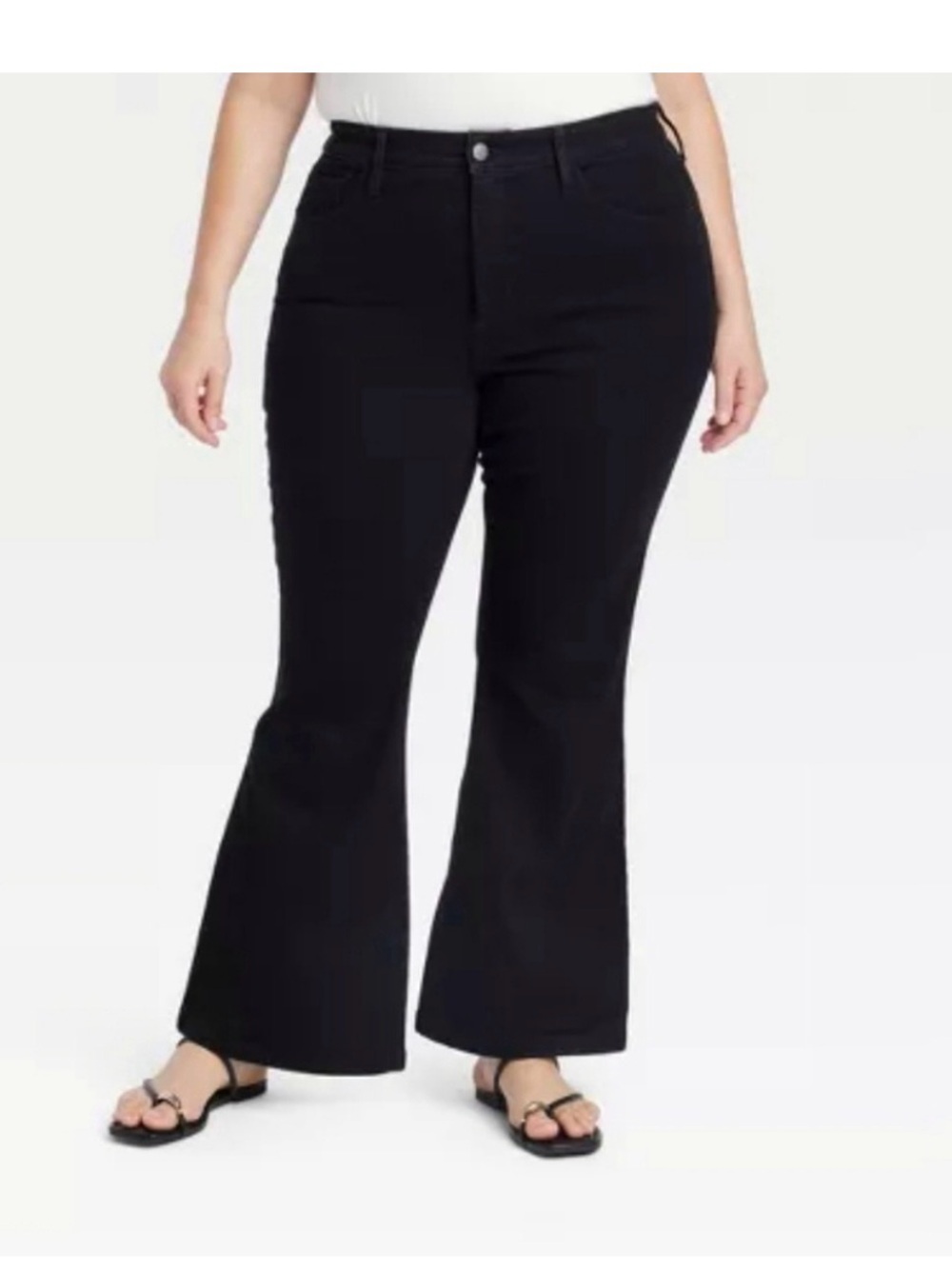 Ava & Viv Plus-Size Black Flare Jeans